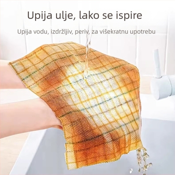 Kakama jednokratne krpe za suđe u kutiji, velike, višestrane namjene za kuhinju, netkani materijal, karo uzorak