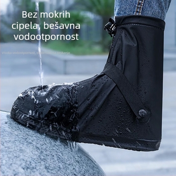 Vodootporne navlake za cipele za biciklizam, unisex, srednje duljine, protuklizne, ojačane, otporne na habanje