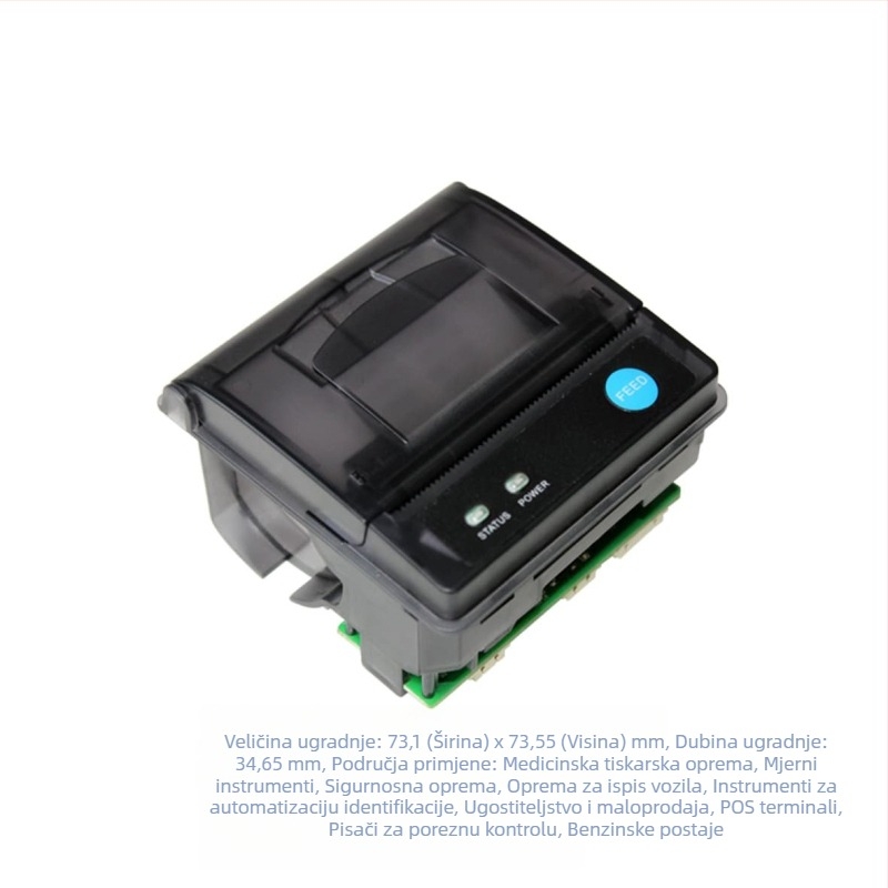 CSN-A1K Mikro pisač računa — termalni ispis, širina ispisa 48 mm, USB, RS232 i TTL sučelja, integrirani panel