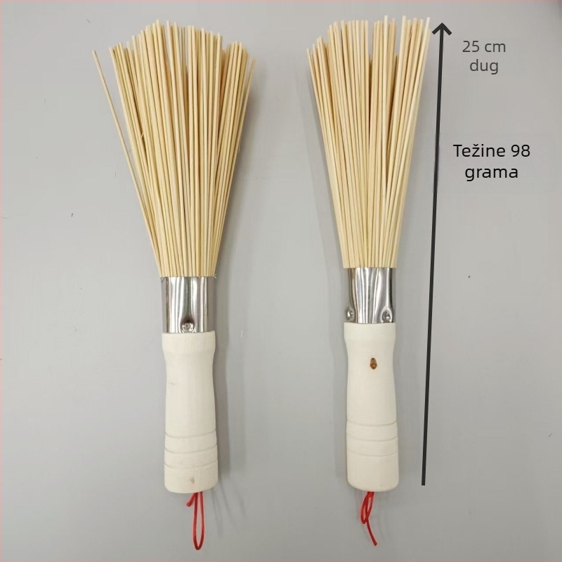 Prirodna bambus četka za lonce, 25 cm dužine, kuhinjska četka za pranje lonaca i posuđa