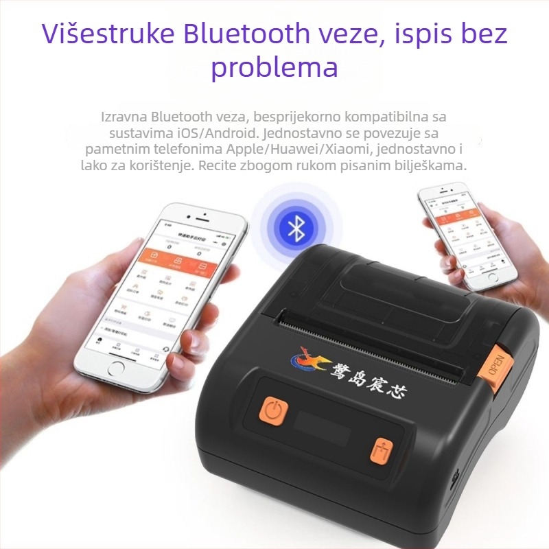 PP802 Prijenosni Bluetooth termalni pisač etiketa za dostavu