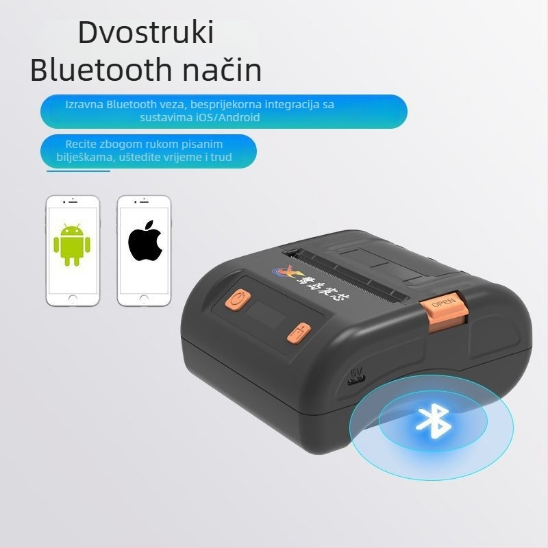 PP802 Prijenosni Bluetooth termalni pisač etiketa za dostavu