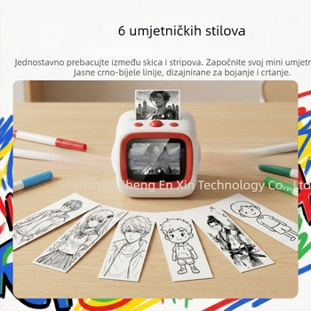 AI pisač s Wi-Fi i AI generiranjem slika, bez tinte, termalni ispis (57 mm), idealan dar
