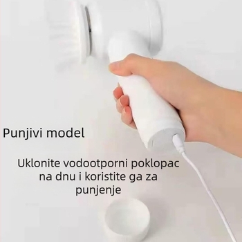 Električna četka za čišćenje, ručna, višestruka namjena za kuhinju i kupaonu, pranje suđa, lonaca i cipela