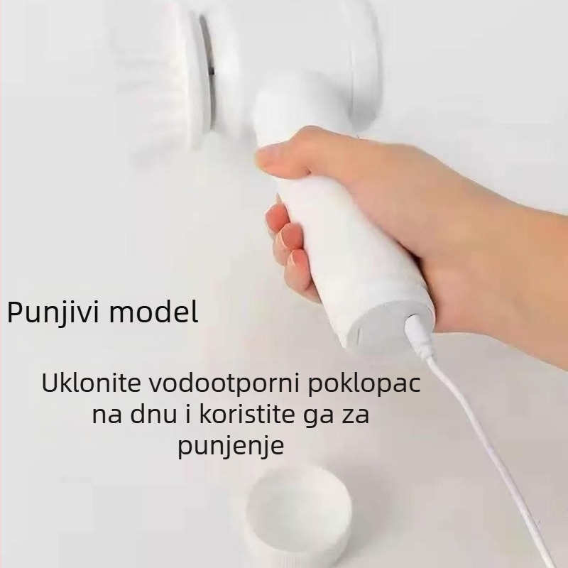 Električna četka za čišćenje, ručna, višestruka namjena za kuhinju i kupaonu, pranje suđa, lonaca i cipela