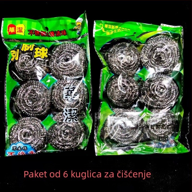 Set od 6 kućanskih kuglica za čišćenje, bez čelične žice, za posuđe i lonce