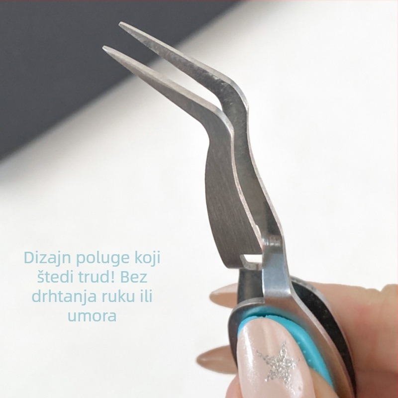 Okretne pincete za lakše hvatanje, stabilne segmentirane pincete za lažne trepavice u obliku X, višenamjenski alat za početnike u šminkanju i manikuri