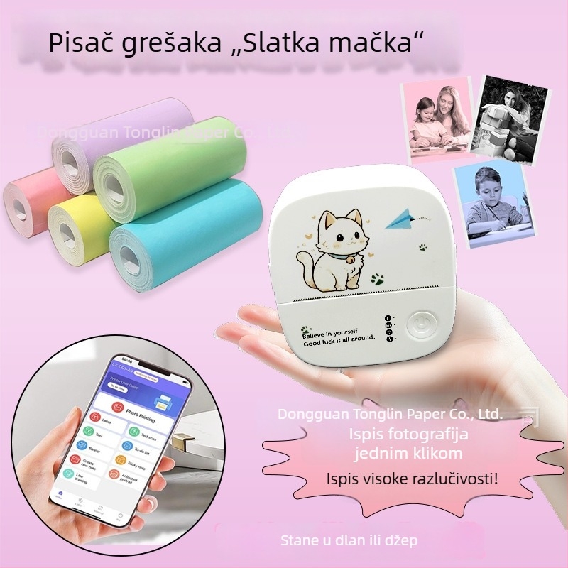57 mm termalni džepni pisač visoke rezolucije, namijenjen studentima – alat za učenje ispravljanja grešaka