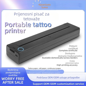 A4 Bluetooth termični pisač, mini prijenosni, bez tinte za kućnu i uredsku upotrebu