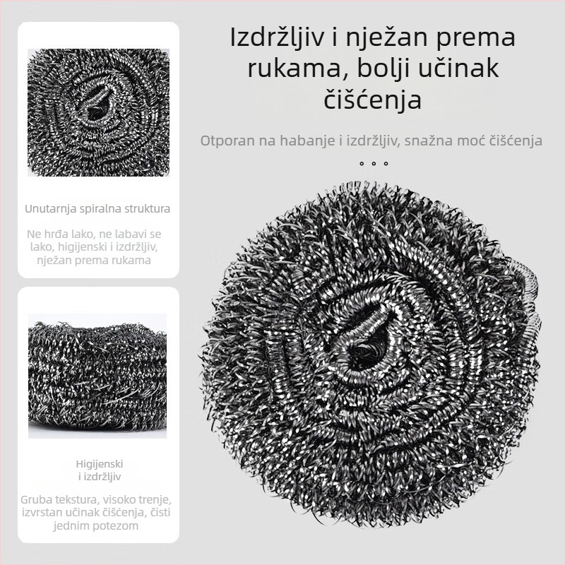 Nerđajuća čelična žičana kugla za kuhinjsko čišćenje – bez otpada vlakana