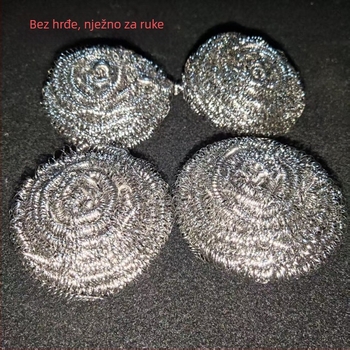 4 kom Čistiće kuglice za kuhinju (bez čelične vune), set četkica za lonce i posuđe