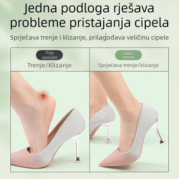Silikonske podloge za petu protiv klizanja za visoke pete, podloške protiv trenja pete, samoljepljive za mokasine i kožne cipele, veličina 9×4 cm