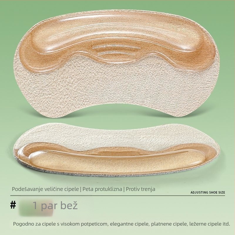 Silikonske podloge za petu protiv klizanja za visoke pete, podloške protiv trenja pete, samoljepljive za mokasine i kožne cipele, veličina 9×4 cm
