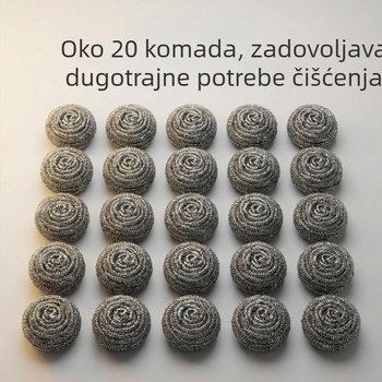 Lijia Yujie Žičana kugla od nehrđajućeg čelika 410 za čišćenje posuđa i lonaca, 20 komada