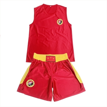 Dječji trening outfit za sanda i wu shu — ljetni bezrukavni komplet, kratke hlače, unisex