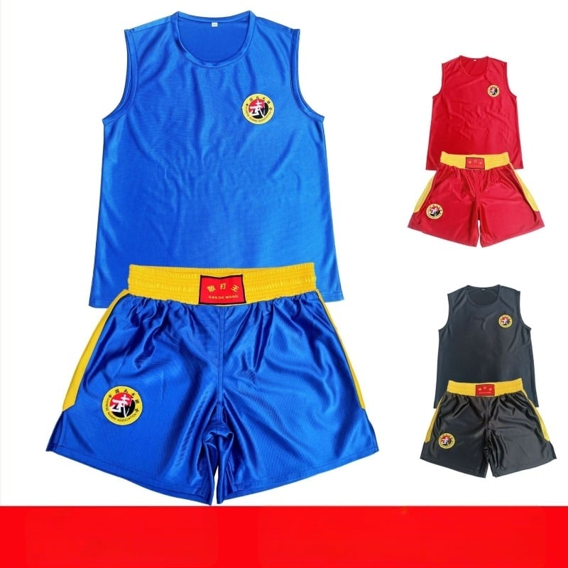 Dječji trening outfit za sanda i wu shu — ljetni bezrukavni komplet, kratke hlače, unisex