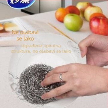 Nerđajuća čelična žičana kugla za čišćenje posuđa, bez ispadanja vlakana, velika veličina