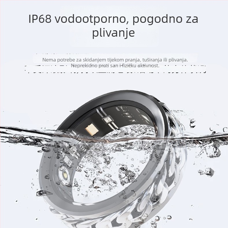 V5 pametni prsten s rotirajućim senzorom ritma, praćenje sna, brojanje koraka, ublažavanje stresa i druge sportske funkcije