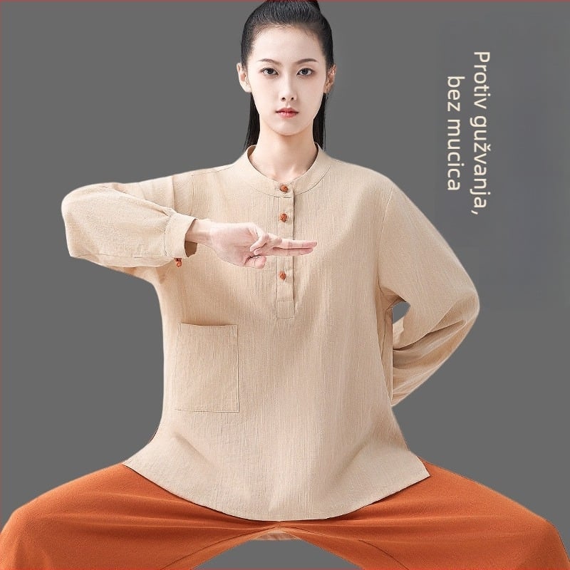 Ženski Tai Chi komplet, jesen 2026, Tai Chi trening set, mješavina viskoze, poliestera i najlona