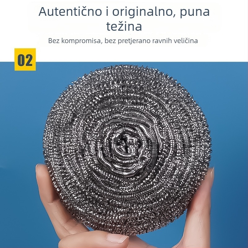Ekstra velika žičana metalna kugla s drškom za pranje posuđa