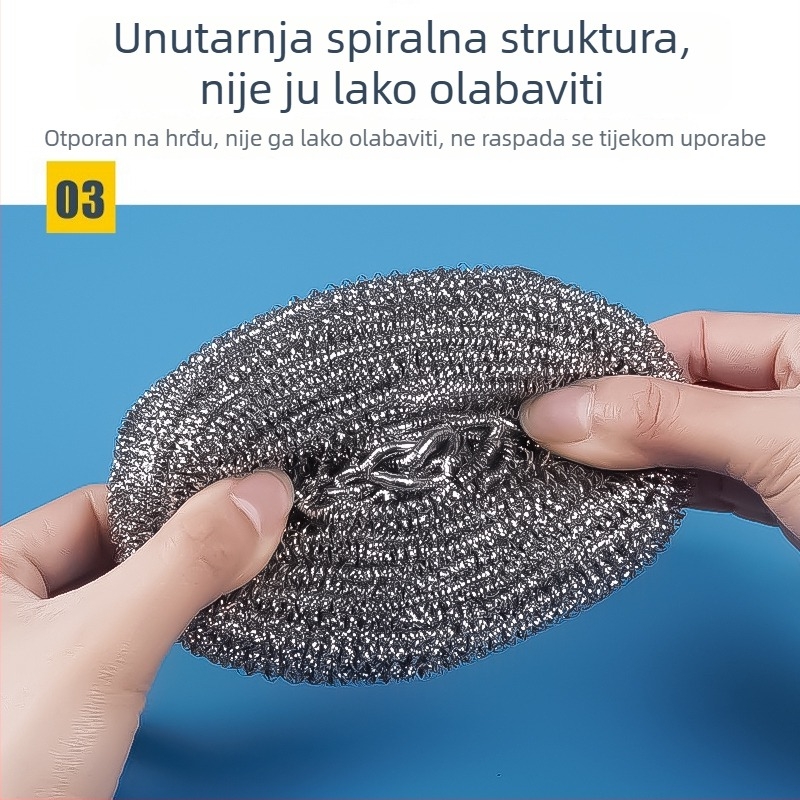 Ekstra velika žičana metalna kugla s drškom za pranje posuđa