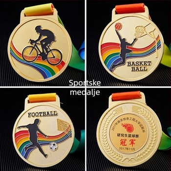 Prilagođena metalna medalja za maraton – svečana nagrada zlatne, srebrne i brončane boje za sportske događaje
