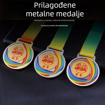 Prilagođena metalna medalja za maraton – svečana nagrada zlatne, srebrne i brončane boje za sportske događaje