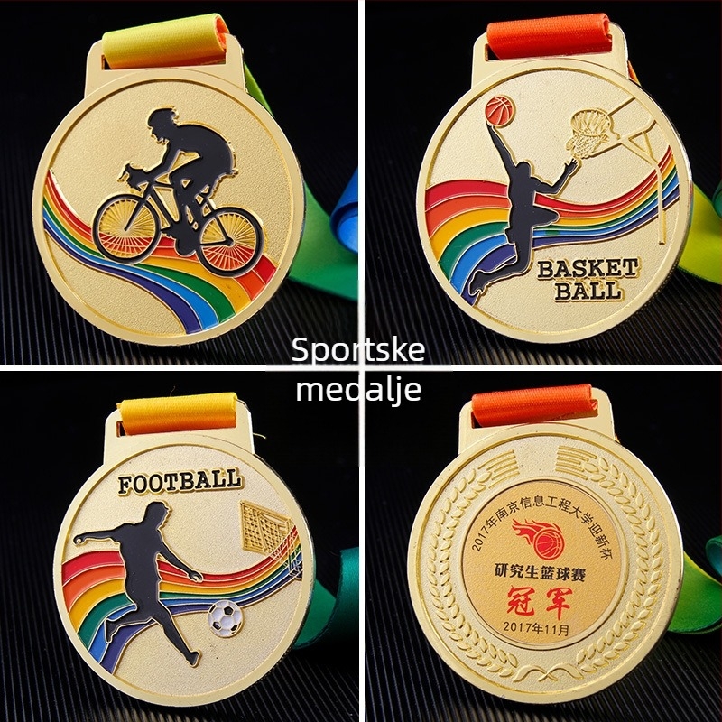 Prilagođena metalna medalja za maraton – svečana nagrada zlatne, srebrne i brončane boje za sportske događaje