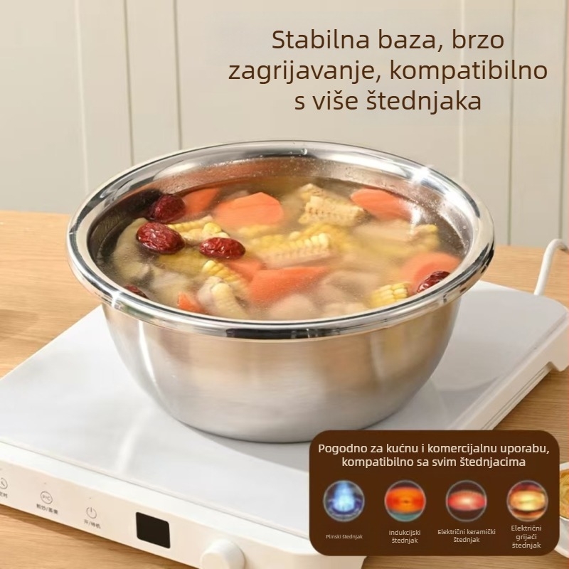 304 nehrđajući čelik zdjela s odvodnim košem za pranje povrća kuhinjska posuda za ispiranje riže