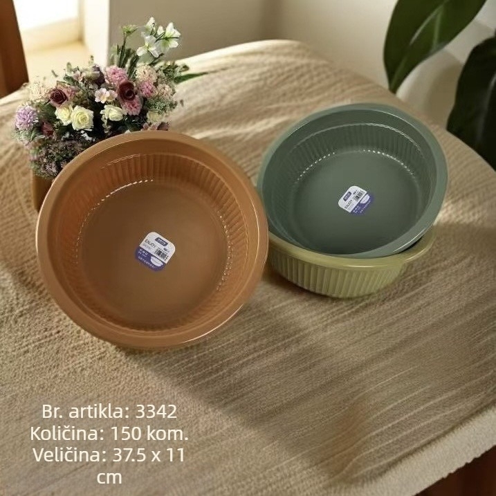 Višenamjenska okrugla plastična posuda za pranje rublja, pranje povrća i mariniranje