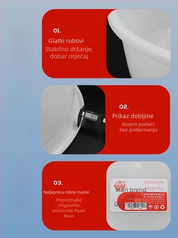 Zhujiang marka bijelo plastično korito za hranu, ekstra veliko, za pranje povrća i rublje, kućna upotreba
