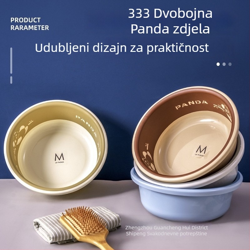 Lin Ye 333 Dvobojna Panda Plastični bazen za kućnu upotrebu i dom učenika, debeo bazen za pranje