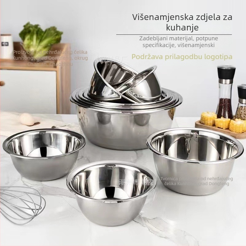 Debela posuda od nehrđajućeg čelika za odceđivanje, pranje povrća, tučenje jaja i mijesenje tijesta