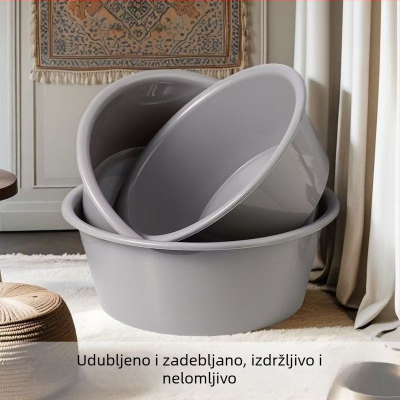 Debeli plastični okrugli umivaonik, protuklizni, za domove studenata, bebi-dizajn, za kućnu upotrebu