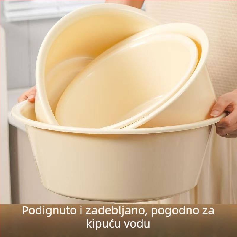 Debeli plastični okrugli umivaonik, protuklizni, za domove studenata, bebi-dizajn, za kućnu upotrebu