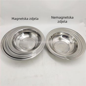 Nerđajući čelik – višenamjenska posuda za pranje lica i povrća, kuhinjska i kupaonska posuda, promjer 28–36 cm, jednobojna