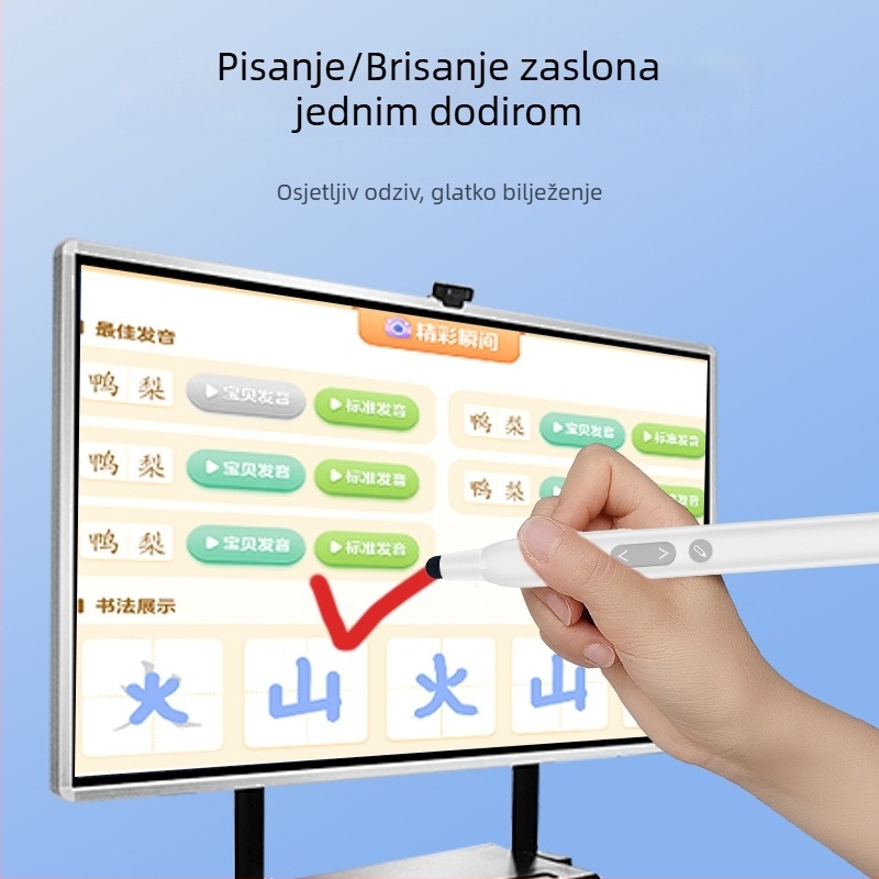 Pametan proširivi pokazivač s funkcijom prelistavanja stranica, laserski pokazivač, kapacitivna olovka za ured i nastavu, šest u jednom, kompatibilan sa Seewo