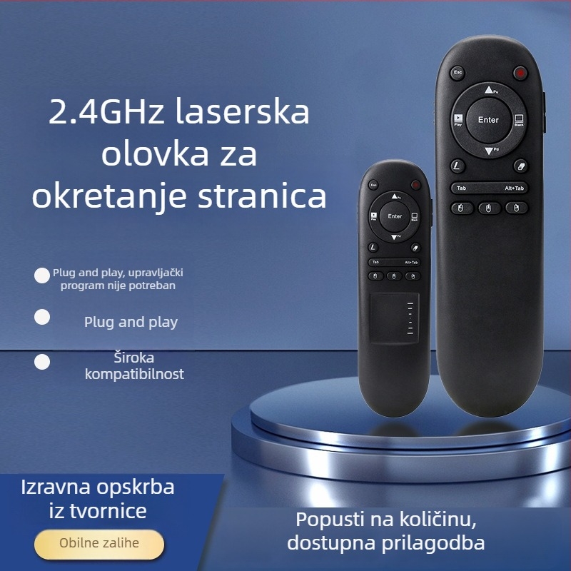 Bežično pero za prebacivanje stranica 2.4G za učitelje — demonstracije i poslovne PPT prezentacije, višenamjensko