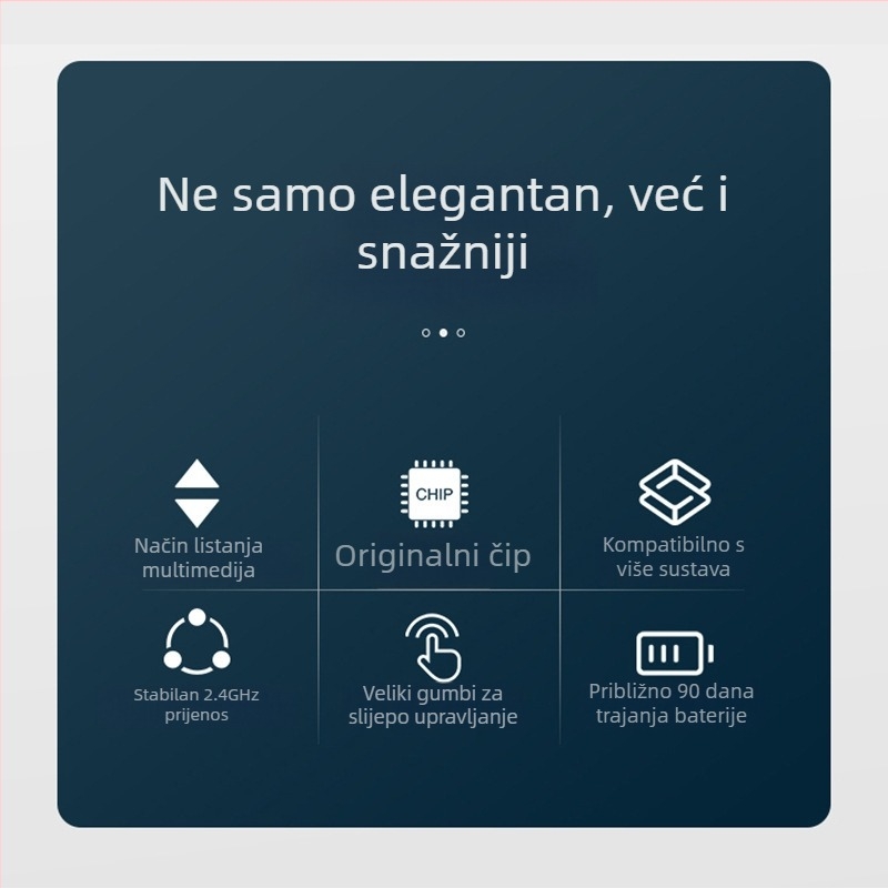 Bežično pero za prebacivanje stranica 2.4G za učitelje — demonstracije i poslovne PPT prezentacije, višenamjensko
