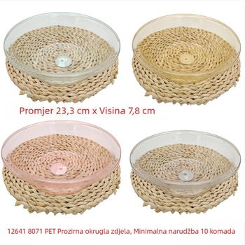I2641 8071PET Prozirna okrugla plastična posuda za pranje lica, kućna upotreba, izdržljiva i elegantna