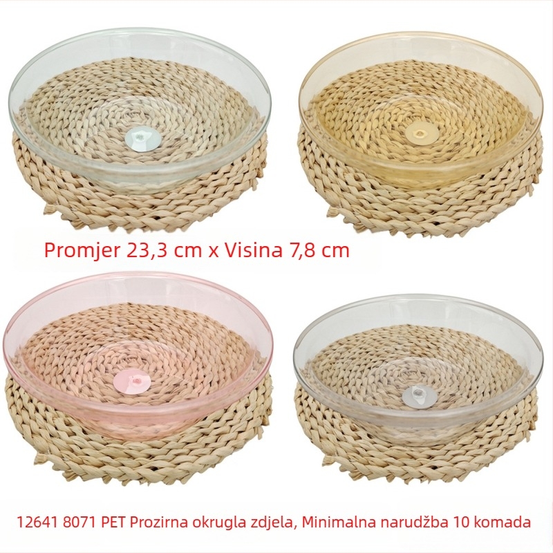 I2641 8071PET Prozirna okrugla plastična posuda za pranje lica, kućna upotreba, izdržljiva i elegantna