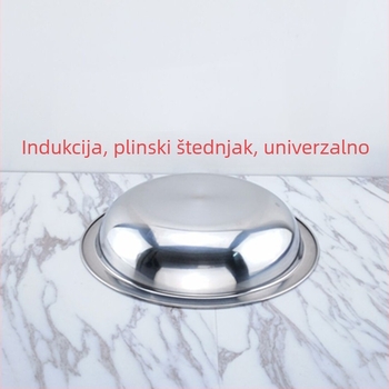 Nehrđajući čelik, široki rub, plitka posuda za krabe, rakove i ribu