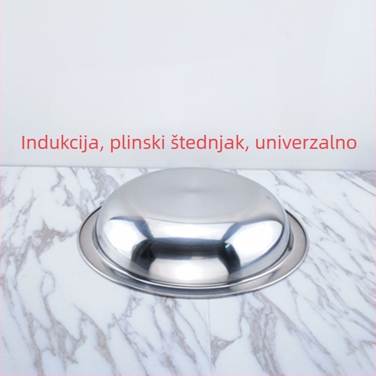 Nehrđajući čelik, široki rub, plitka posuda za krabe, rakove i ribu