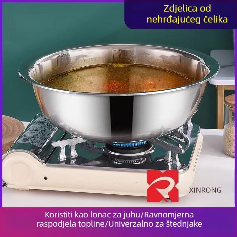 Velika posuda od nehrđajućeg čelika, prehrambene kvalitete, za pranje povrća, mijesanje tijesta, kuhanje ribe, začinjavanje, pranje lica i nogu