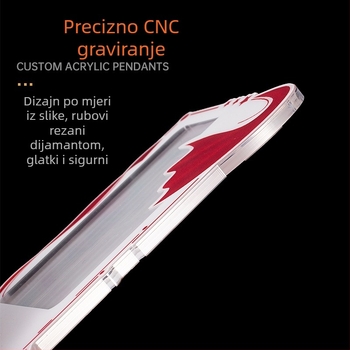 Prilagođeni prozirni akrilni držač kartica s CNC preciznim rezom, kreativna ID kartica za zaposlenika, prozirni bedž posebnog oblika