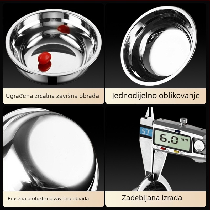 Zdjela za juhu od nehrđajućeg čelika 316L, višenamjenska kuhinjska posuda, debela, prehrambene kvalitete, kućna upotreba