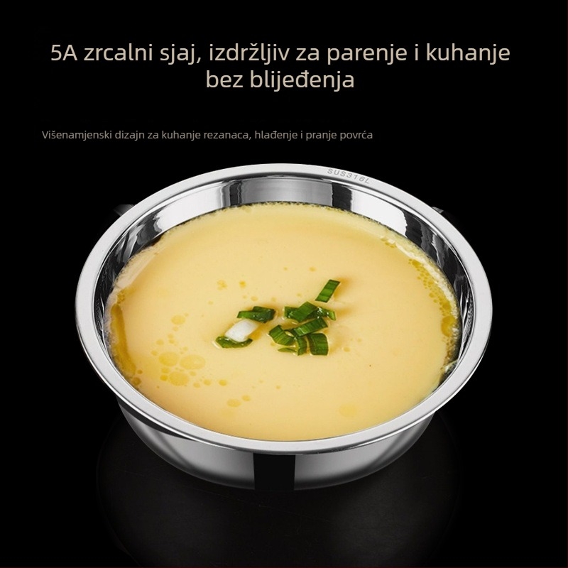 Zdjela za juhu od nehrđajućeg čelika 316L, višenamjenska kuhinjska posuda, debela, prehrambene kvalitete, kućna upotreba