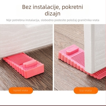 Pokretni gornji uređaj za vrata s protivudarnom zaštitom, otporan na vjetar i fiksni zaustavljač vrata