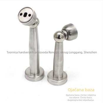 Prošireni držač vrata od nehrđajućeg čelika, jak magnet, montaža na zid, unutarnja upotreba, duljine 9,5 cm, 15 cm, 17 cm i 22 cm