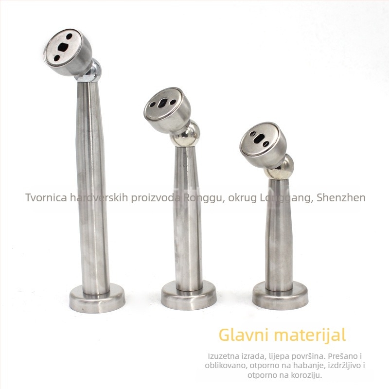 Prošireni držač vrata od nehrđajućeg čelika, jak magnet, montaža na zid, unutarnja upotreba, duljine 9,5 cm, 15 cm, 17 cm i 22 cm